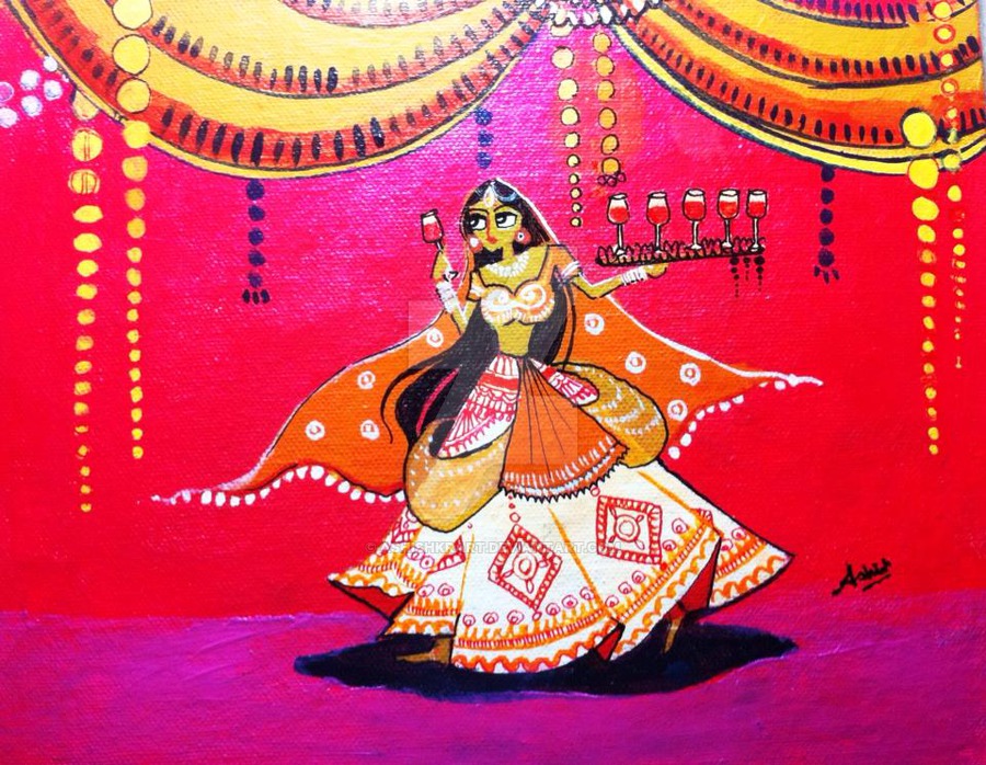 Mehfil Indian Folk Art by Ashish